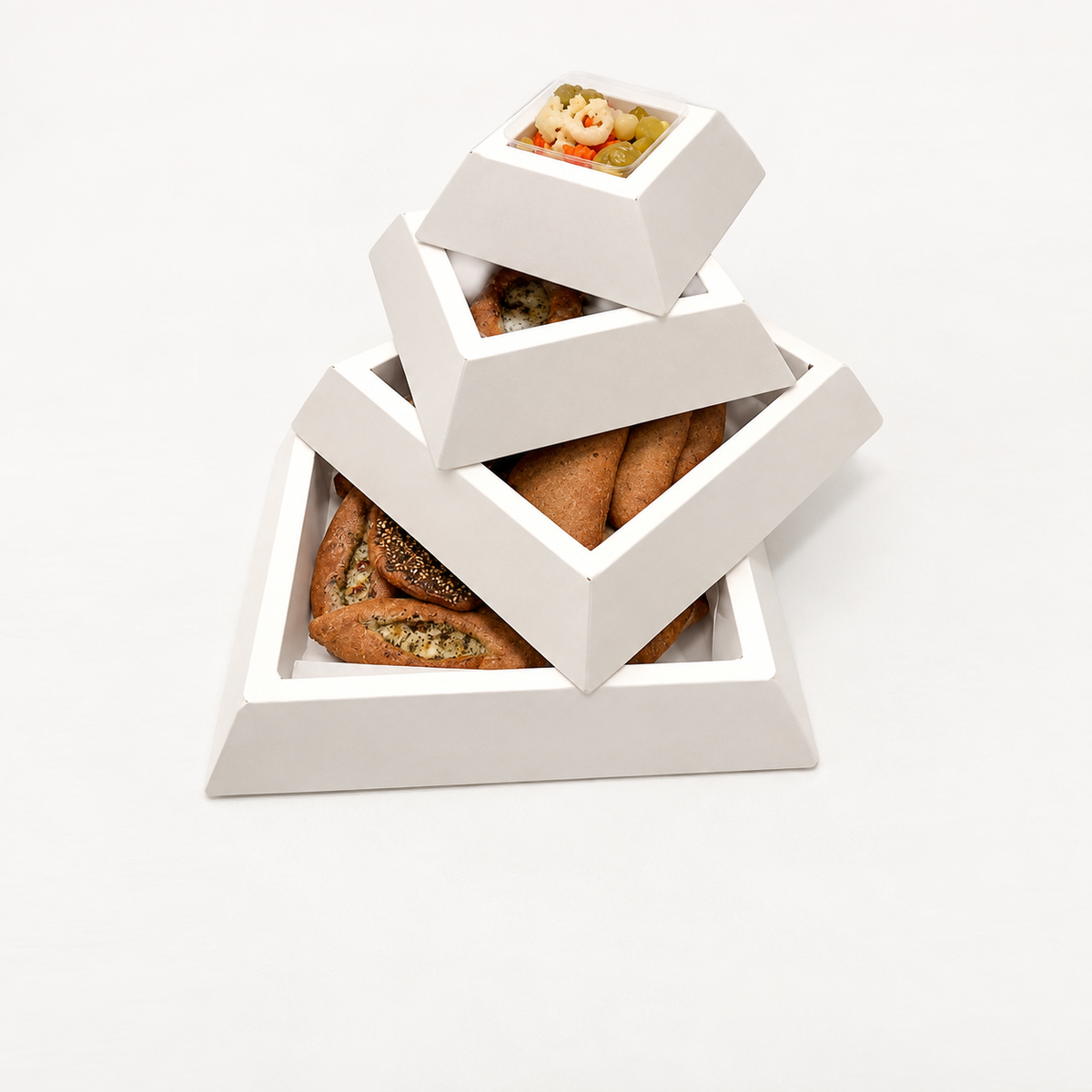 Pyramid gift tower